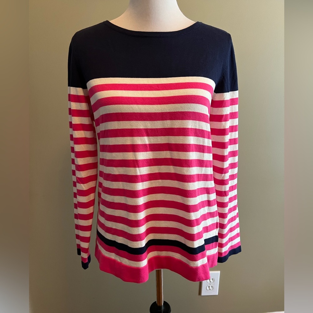 NWT TOMMY HILFIGER Striped Lightweight Sweater Size L